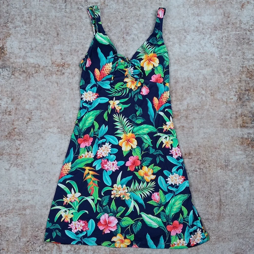 Tommy Bahama Tropi Calling New Printed Dress Womens Medium - Picture 8 of 8